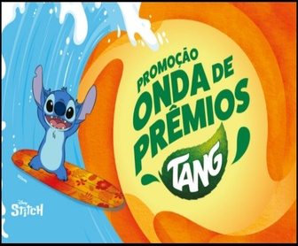 Promoção Onda de Prêmios Tang 2025 com Stitch da Disney — participe comprando 6 produtos Tang, cadastre o cupom e concorra a mais de 7 mil prêmios até 30/12/2025.