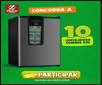 Promoção Trink e Desco Atacado 2025 — Compre 8 produtos Trink, cadastre-se no site e concorra a 10 cervejeiras Consul de 82 litros no Rio Grande do Sul.