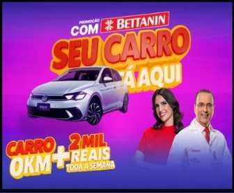 Imagem da Promoção Bettanin 2025 mostrando um carro 0km com produtos Bettanin ao redor, destacando a oportunidade de ganhar prêmios semanais de R$2.000,00.