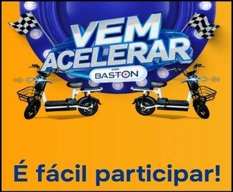 Promoção Vem Acelerar com Baston 2025 – Concorra a scooters elétricas comprando produtos das marcas Baston no Tozetto Supermercados.