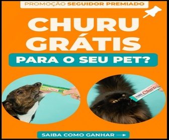 imagem oficial da promoção cobasi seguidor premiado churu 2025 com cães e gatos felizes ao lado de kits com 60 sachês churu e o logotipo da cobasi em destaque, indicando o período para participar até 28 de outubro de 2025