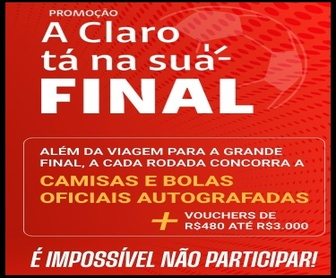 Promoção A Claro Tá na Sua Final, sorteando viagens para a final da Champions League 2026 em Budapeste, com prêmios autografados e participação gratuita pelo app Minha Claro.