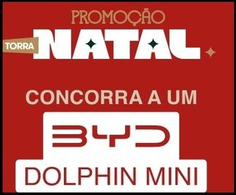 Promoção Natal Torra 2025 com destaque para o prêmio BYD Dolphin Mini e chamada para participar com compras acima de R$150.