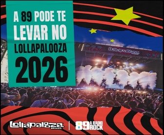 Promoção da 89 FM A Rádio Rock convida ouvintes a participarem de concurso cultural gratuito para ganhar ingressos do Lollapalooza Brasil 2026