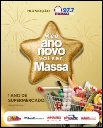 promoção massa fm santa catarina oferece 1 ano de supermercado grátis com vale compras de r$6.000 em supermercados parceiros em 2026