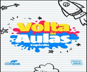 Imagem da Promoção Volta às Aulas Copérdia 2026 mostrando uma moto elétrica e um kit gamer como prêmios principais, destacando a oportunidade de cadastrar na promoção e participar do sorteio.