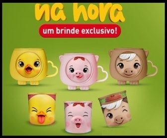 Promoção Na Vibe das Fofuras Divino Fogão 2026 com canecas colecionáveis que viram copos e avisos de porta divertidos para crianças e famílias.