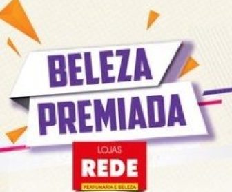 Imagem promocional da campanha “Beleza que Conquista” e “Beleza Premiada” da Lojas REDE, destacando dois carros Renault Kwid 0km como prêmios e produtos das marcas Salon Line, Haskell e Oh My que participam da promoção.