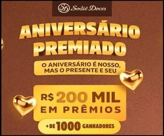 Promoção Aniversário Premiado Sodiê 2025 com vouchers de desconto e vale-compras via PicPay