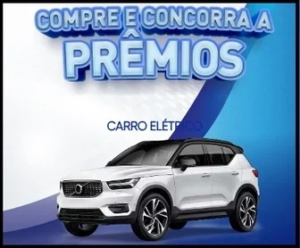 Imagem da promoção Sensodyne 2025 com carro elétrico Volvo EX40 e prêmios tecnológicos.