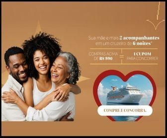 Imagem promocional da campanha “Coração de Mãe” da Royal Face, destacando prêmio de viagem de cruzeiro para a ganhadora com dois acompanhantes, em homenagem ao Dia das Mães 2025.