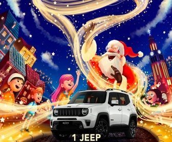 Banner da promoção Natal Iluminado CDL Caxias 2024, destacando prêmios como um Jeep Renegade e vale-compras. A imagem inclui detalhes sobre como participar da promoção ao fazer compras nas lojas associadas à CDL Caxias. O texto enfatiza a oportunidade de concorrer a prêmios com cada R$ 50,00 em compras, além das datas de vigência e informações sobre o sorteio. A imagem traz cores festivas, típicas do Natal, com elementos visuais que remetem ao clima natalino e de celebração.