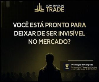 Imagem promocional da Copa Brasil Traders 2025, destacando prêmios em dinheiro, datas da competição, e chamada para inscrição gratuita na plataforma Trade Arena.