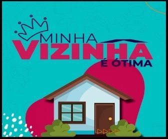 Promoção “Minha Vizinha é Ótima” da Ótima FM com prêmios de R$ 100 para ouvintes e vizinhos em cidades do interior de São Paulo, com destaque para o logo da rádio, vizinhas sorrindo e cartão vale-presente.
