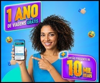 Banner da promoção da Viação Águia Branca com destaque para os prêmios: 1 ano de viagens grátis e cartão pré-pago de até R$10.000, válida em todo o Brasil entre junho e dezembro de 2025.