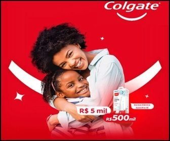 Imagem da promoção Colgate 2025 “Sorriso Saudável, Futuro Brilhante” com destaque para escovas elétricas Philips-Colgate Sonic Pro 10, certificados de ouro e prêmio final de R$500.000, mostrando participação nacional e cadastramento online.