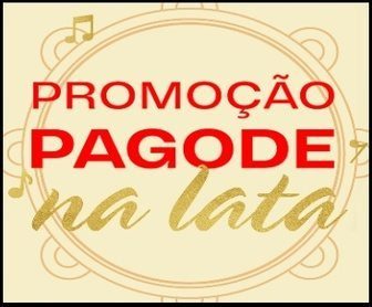 Imagem promocional da campanha “Pagode na Lata” Itaipava, destacando latas de cerveja Itaipava Premium, o logo da promoção, ingressos para o show Tardezinha e o cantor Thiaguinho, incentivando consumidores a participar para ganhar prêmios e entradas para os eventos.