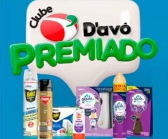 Imagem promocional da campanha “Clube Premiado Raid, Baygon, Off e Glade” do D’avó Supermercados, exibindo informações sobre como participar e os prêmios de R$ 1.000 em créditos para compras. A imagem destaca as marcas participantes e orienta o consumidor a cadastrar o cupom fiscal para concorrer.