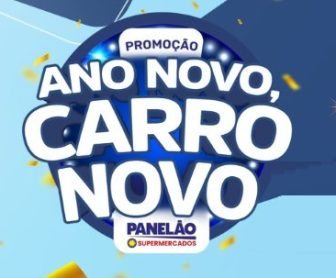 Imagem promocional da Promoção Fim de Ano 2024 dos Supermercados Panelão, destacando seis carros Hyundai HB20 0km como prêmios e informando sobre a participação por meio de compras a partir de R$ 50 nas lojas participantes.