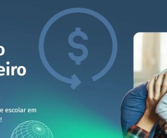 Banner da promoção “Educação em Primeiro Lugar 2025” da Kedu, com imagens de iPhone 14 Pro, MacBook Air e ícones de viagem, como avião e mala, destacando os prêmios da campanha.