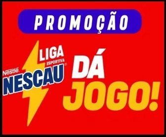 Imagem ilustrativa da Promoção Liga Nescau 2025, com destaque para os prêmios oferecidos, como cupons de desconto, kits Nescau e equipamentos esportivos, incentivando os consumidores a participarem da campanha ao comprar produtos da marca e cadastrar suas notas fiscais.