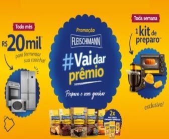 A Promoção Vai Dar Prêmio Fleischmann/2024 oferece a oportunidade de concorrer a prêmios incríveis ao adquirir produtos das marcas Fleischmann e Fleischmann Gran Finale. Para participar, basta comprar os produtos, cadastrar o cupom fiscal no site da promoção e torcer para ser um dos contemplados. Os prêmios incluem kits semanais com itens para a cozinha e certificados de ouro no valor de R$20.000,00 nos sorteios mensais. A promoção é válida para pessoas físicas maiores de 18 anos residentes no Brasil, no período de 03/06/2024 a 16/08/2024.