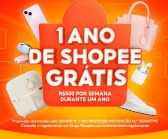 Imagem promocional da Shopee para a Black Friday, destacando a campanha 