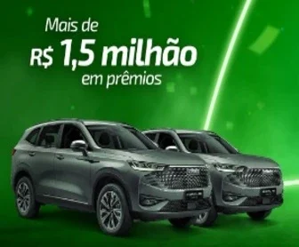 Imagem promocional da campanha "Sicredi 40 Anos Juntos: Cooperar e Ganhar". A arte destaca prêmios como carros 0km, Smart TVs e smartphones, acompanhada do logotipo do Sicredi e do slogan da promoção. Cores vibrantes em verde e dourado simbolizam a celebração dos 40 anos da cooperativa.