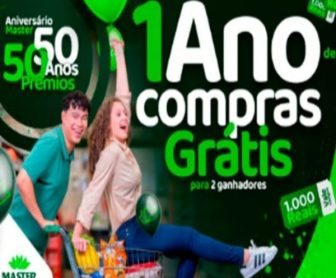 Banner promocional do Master Supermercados com o tema 