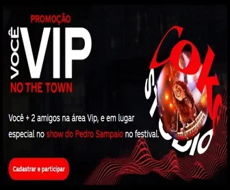 Promoção Coca-Cola Studio leva você e 2 amigos para área VIP do The Town com show de Pedro Sampaio.