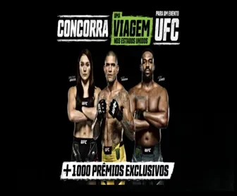 Arte da Promoção Monster Energy 2025 com lutadores do UFC, chamada para concorrer a uma viagem para os EUA e ganhar mais de 1000 prêmios exclusivos.