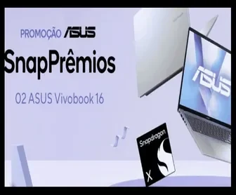 Promoção SnapPrêmios ASUS 2025 – Participe grátis e concorra a 2 notebooks Asus Vivobook 16
