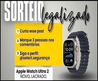 Sorteio Hora Segura Select Segurança Privada 2025 oferece chance gratuita de ganhar um Apple Watch Ultra 2 novinho e lacrado.