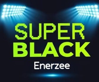 Banner promocional da Super Black Enerzee, destacando o sorteio de um carro elétrico BYD Dolphin Mini 0km. O design inclui imagens do veículo, logotipo da Enerzee e informações sobre a promoção, válida de 21/11/2024 a 31/12/2024.