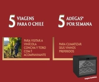 A vinícola Concha y Toro está oferecendo uma chance única para os amantes de vinho com a sua Promoção Destino Reservado. Ao participar, você pode ganhar uma viagem inesquecível para o Chile, visitando os renomados vinhedos da Concha y Toro, além de concorrer a adegas climatizadas para manter seus vinhos favoritos nas melhores condições.