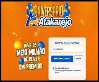 Aniversário Atakarejo 2025 com mais de meio milhão de reais em prêmios para clientes da Bahia e Sergipe.