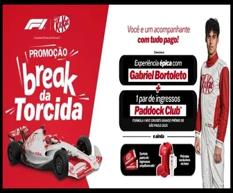 Promoção Nestlé KitKat Break da Torcida 2025 com sorteio de ingressos VIP para a Fórmula 1 e prêmios exclusivos