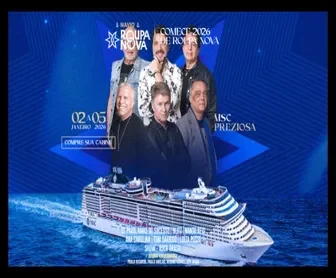 Promoção Light FM Minas leva você para o Navio Roupa Nova 2026 no MSC Preziosa com shows de grandes artistas.