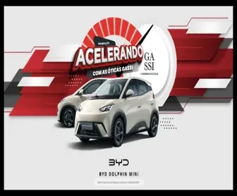 Promoção Acelerando com as Óticas Gassi 2025 – Concorra a um carro elétrico BYD Dolphin Mini.