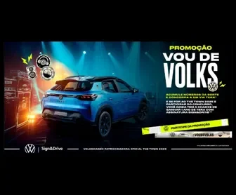 Promoção Vou de Volks 2025: participe, acumule números da sorte e concorra a um Volkswagen Tera 0km durante o festival The Town.